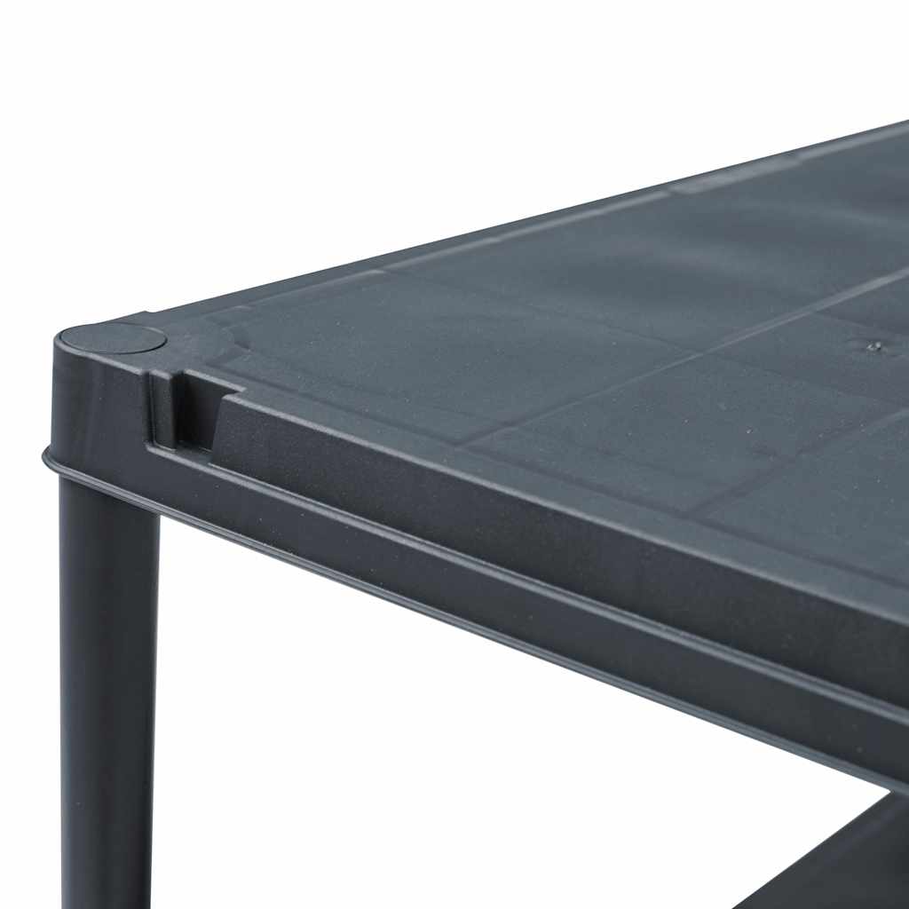 vidaXL Storage Shelf Racks 5 pcs Black 125 kg 60x30x180 cm Plastic 6