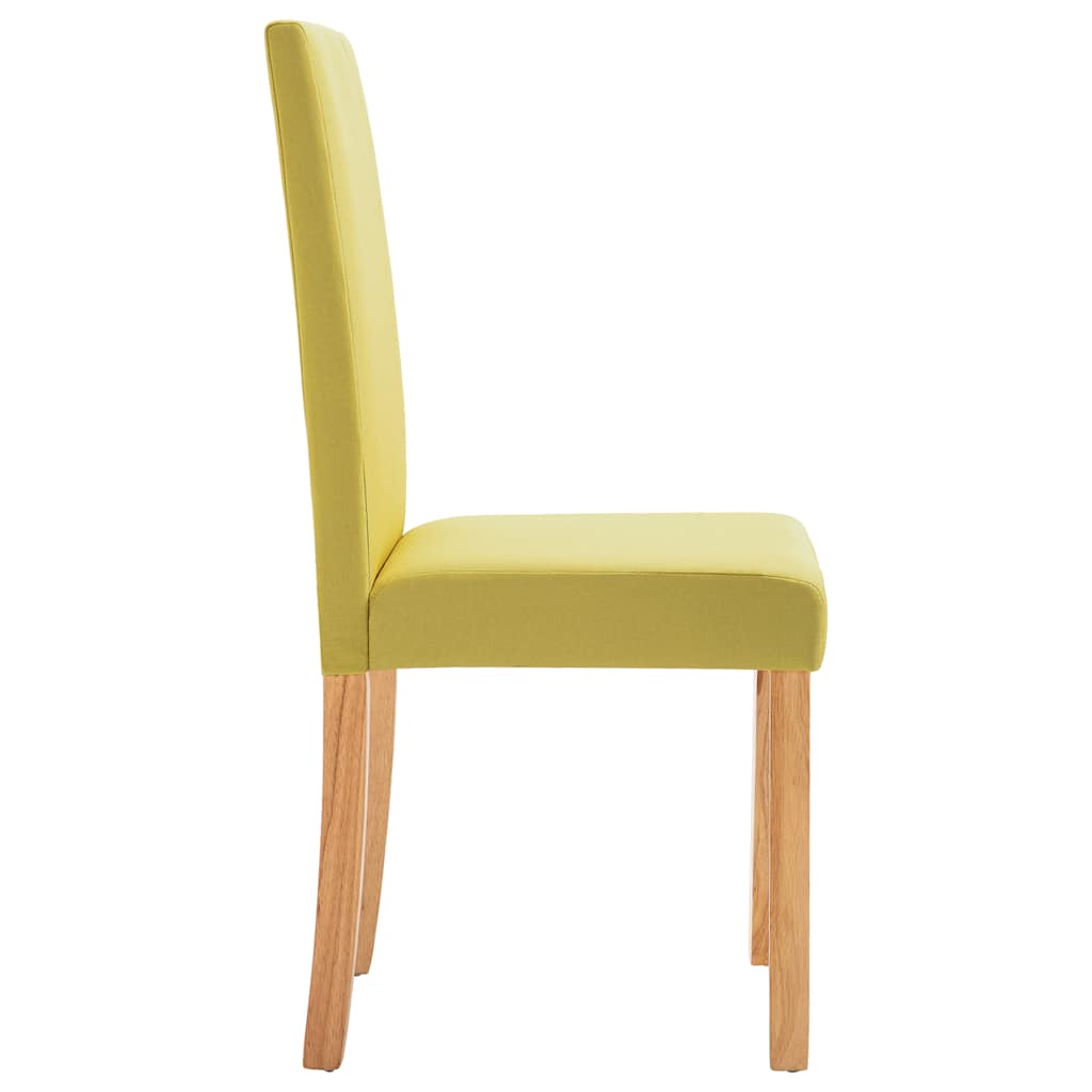 vidaXL Dining Chairs 4 pcs Green Fabric 6