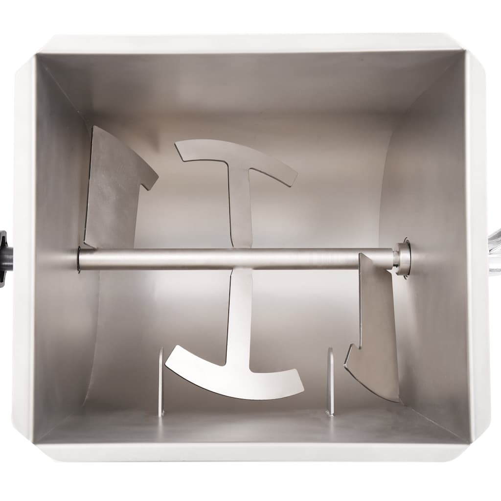 vidaXL Meat Mixer with Gear Box Silver Stainless Steel 6