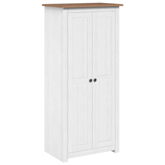 282666 vidaXL Wardrobe White 80x50x171,5 cm Solid Pine Panama Range 2