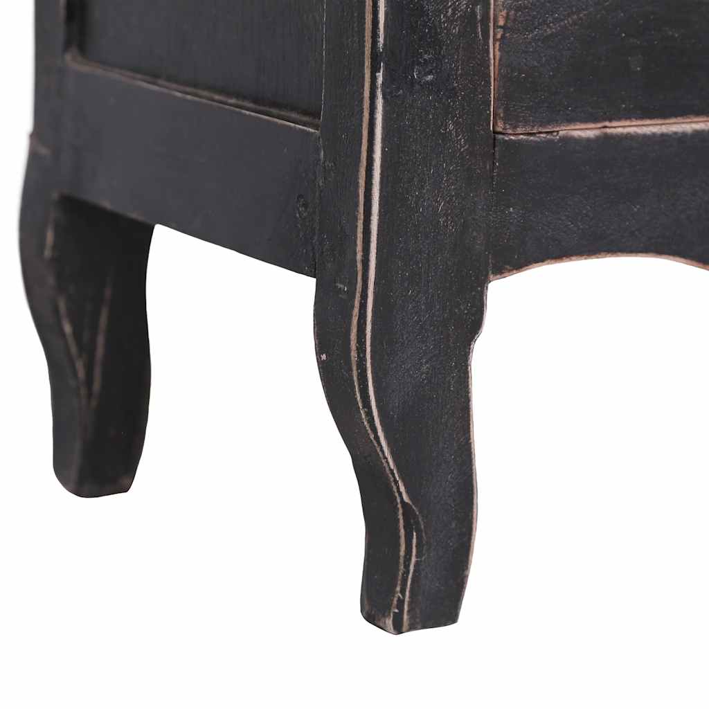 283901 vidaXL TV Cabinet 120x30x40 cm Black Solid Mahogany Wood 6
