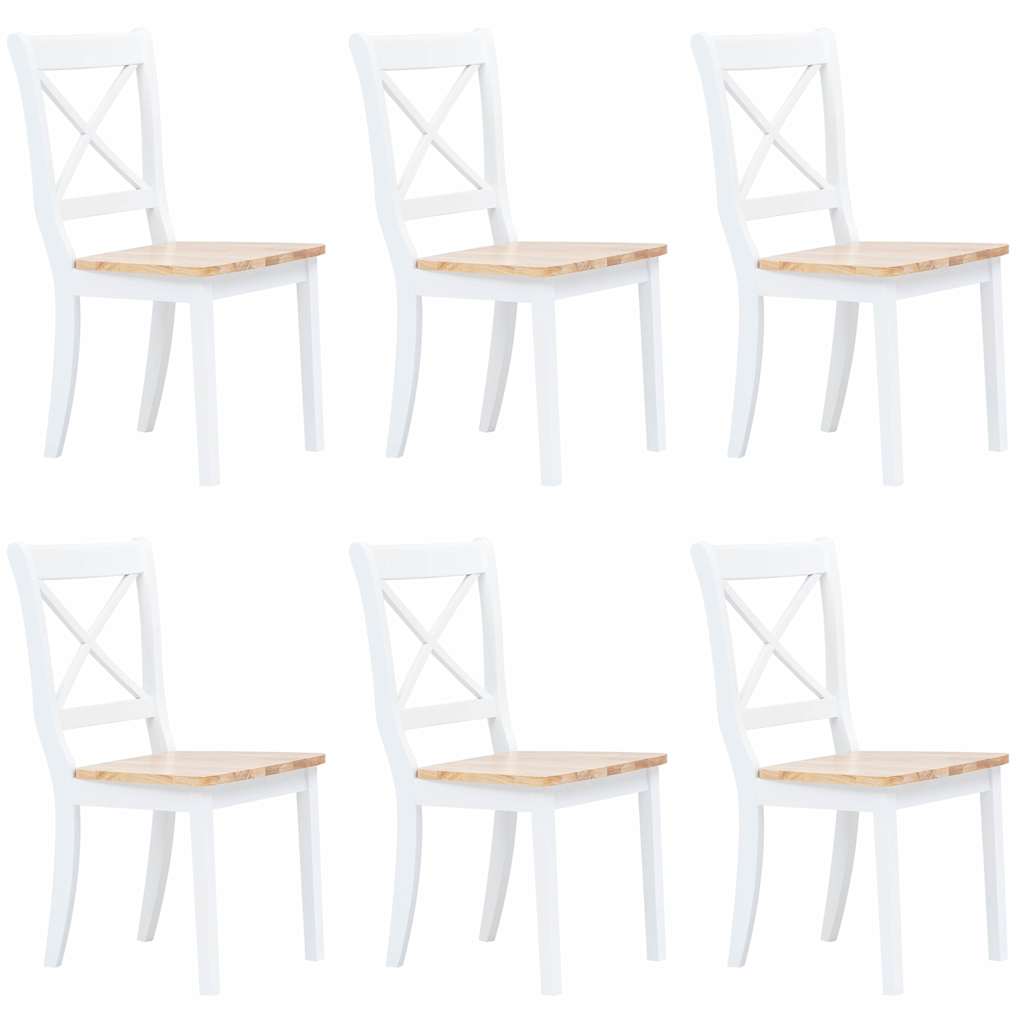 vidaXL Dining Chairs Solid Rubber Wood