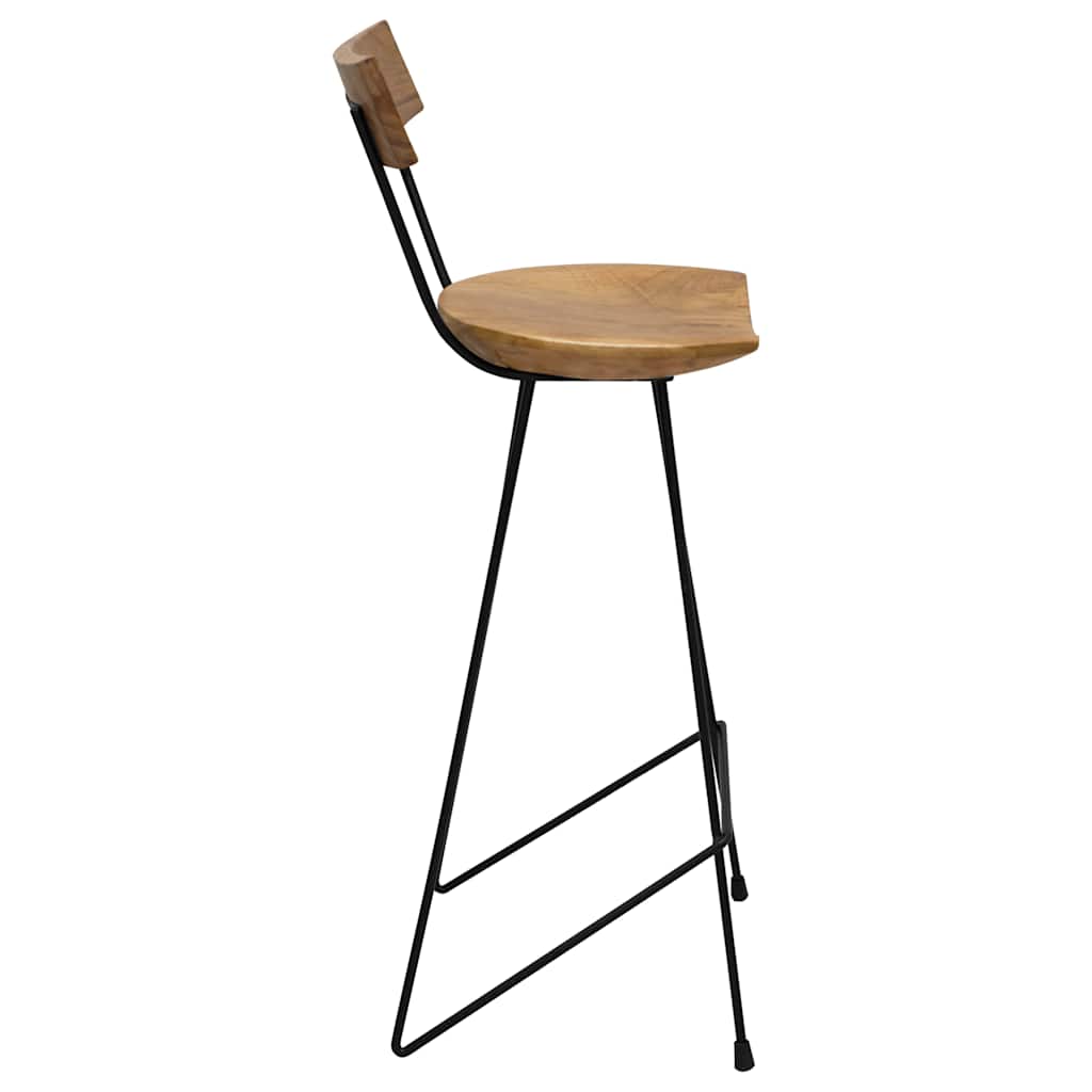 vidaXL Bar Stools 2 pcs Solid Teak Wood 6