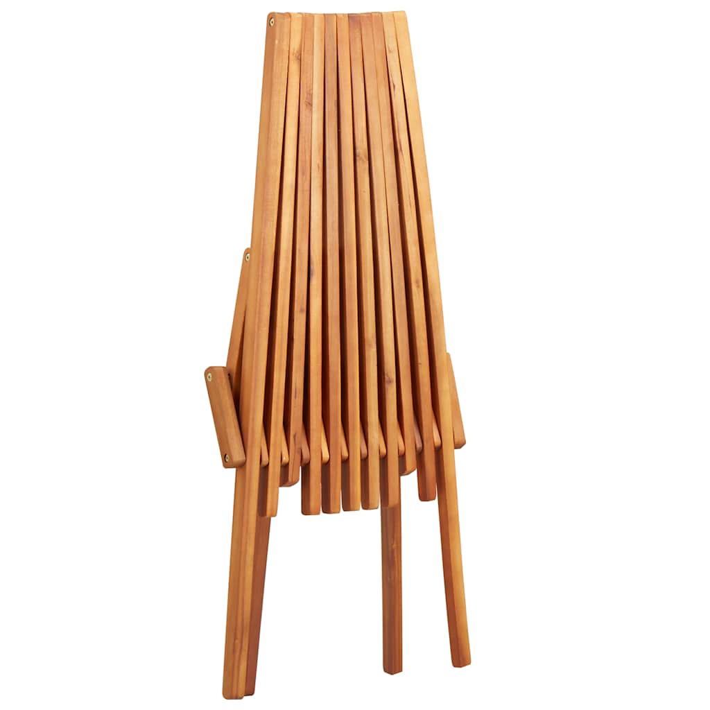 vidaXL Folding Outdoor Lounge Chairs 2 pcs Solid Acacia Wood 6