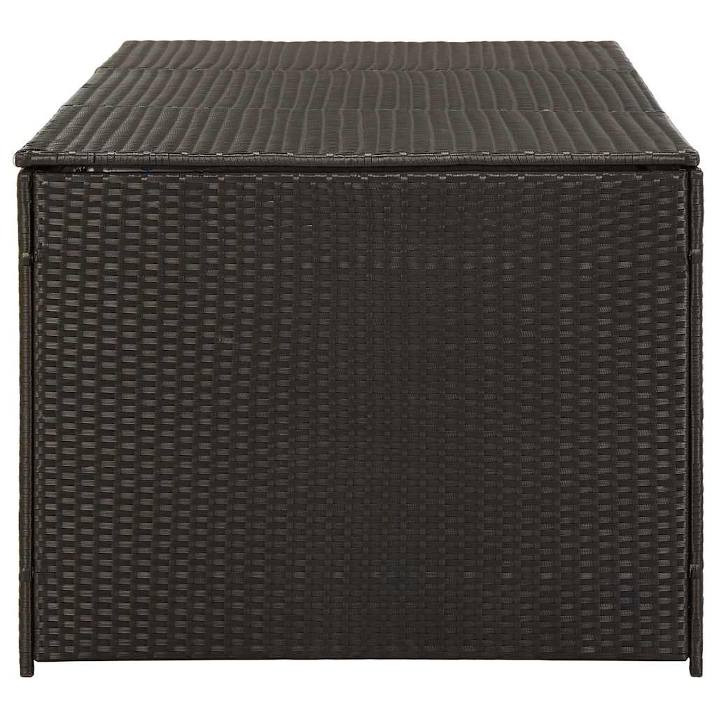 vidaXL Garden Storage Box Poly Rattan 180x90x70 cm Brown 6