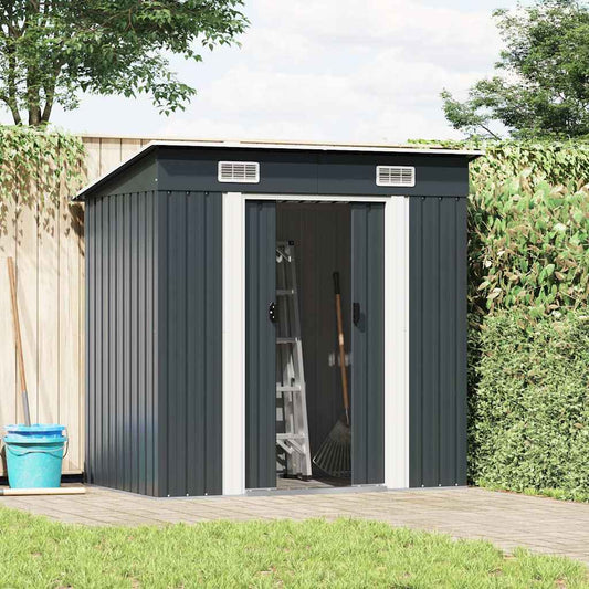 47026 vidaXL Garden Shed Anthracite Steel 2