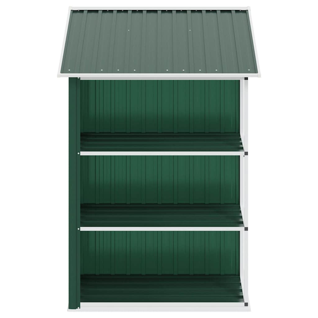 47104 vidaXL Garden Shed with Rack Green 205x130x183 cm Iron 6