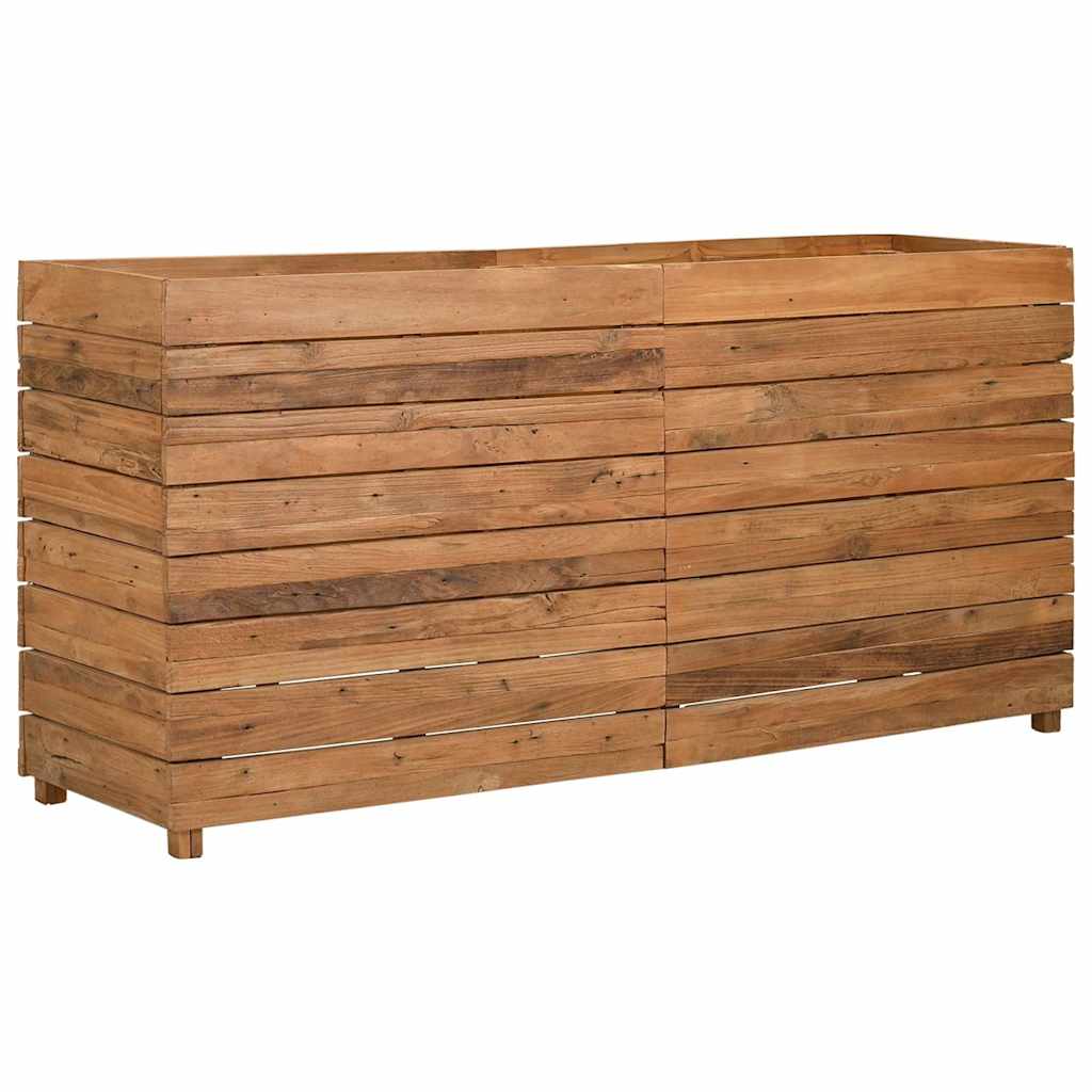 vidaXL Raised Bed 150x40x72 cm Recycled Teak Wood and Steel 6