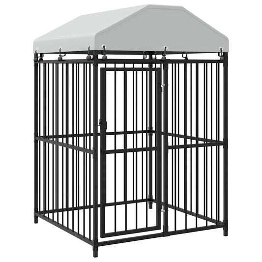 145762 vidaXL Outdoor Dog Kennel with Roof 120x120x150 cm 2