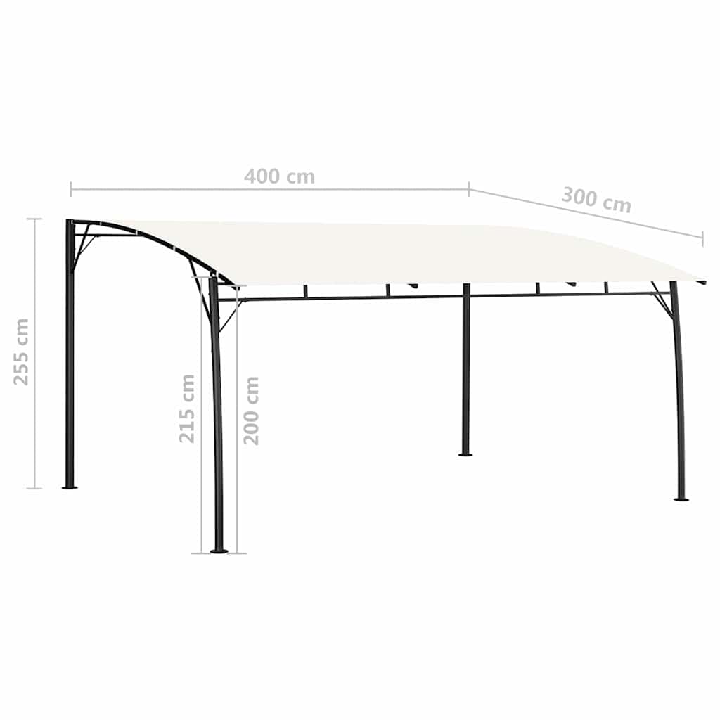 vidaXL Sunshade awnings 4 x 3 x 2.55 m Cream 6