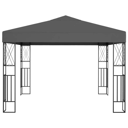vidaXL Gazebo 3x3 m Anthracite Fabric 2