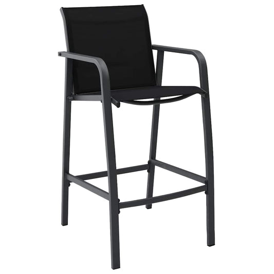 Garden Bar Chairs Textilene Black