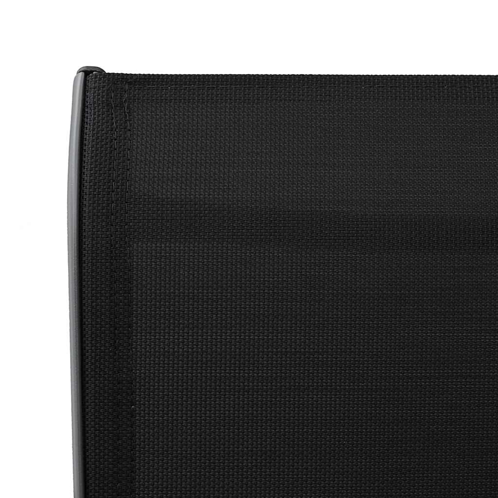 48117 vidaXL Garden Bar Chairs 4 pcs Black Textilene 6