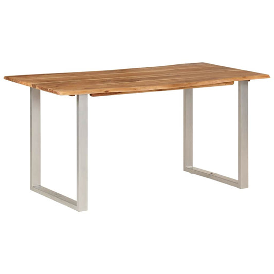 286477 vidaXL Dining Table 154x80x76 cm Solid Acacia Wood 2