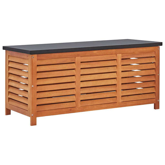 Garden Storage Box Solid Wood Eucalyptus 117 cm 50 cm 55 cm