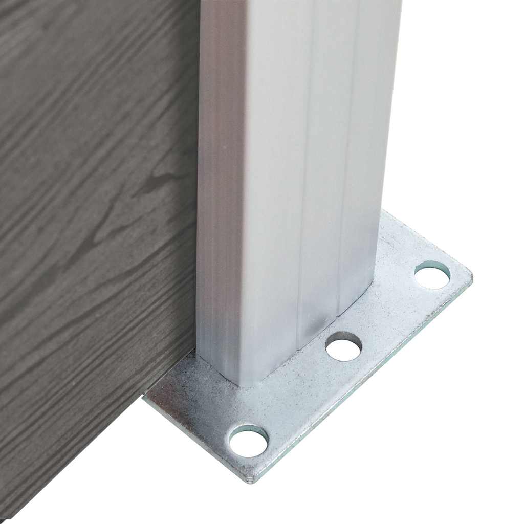 49069 vidaXL Garden Fence WPC 175x186 cm Grey 6