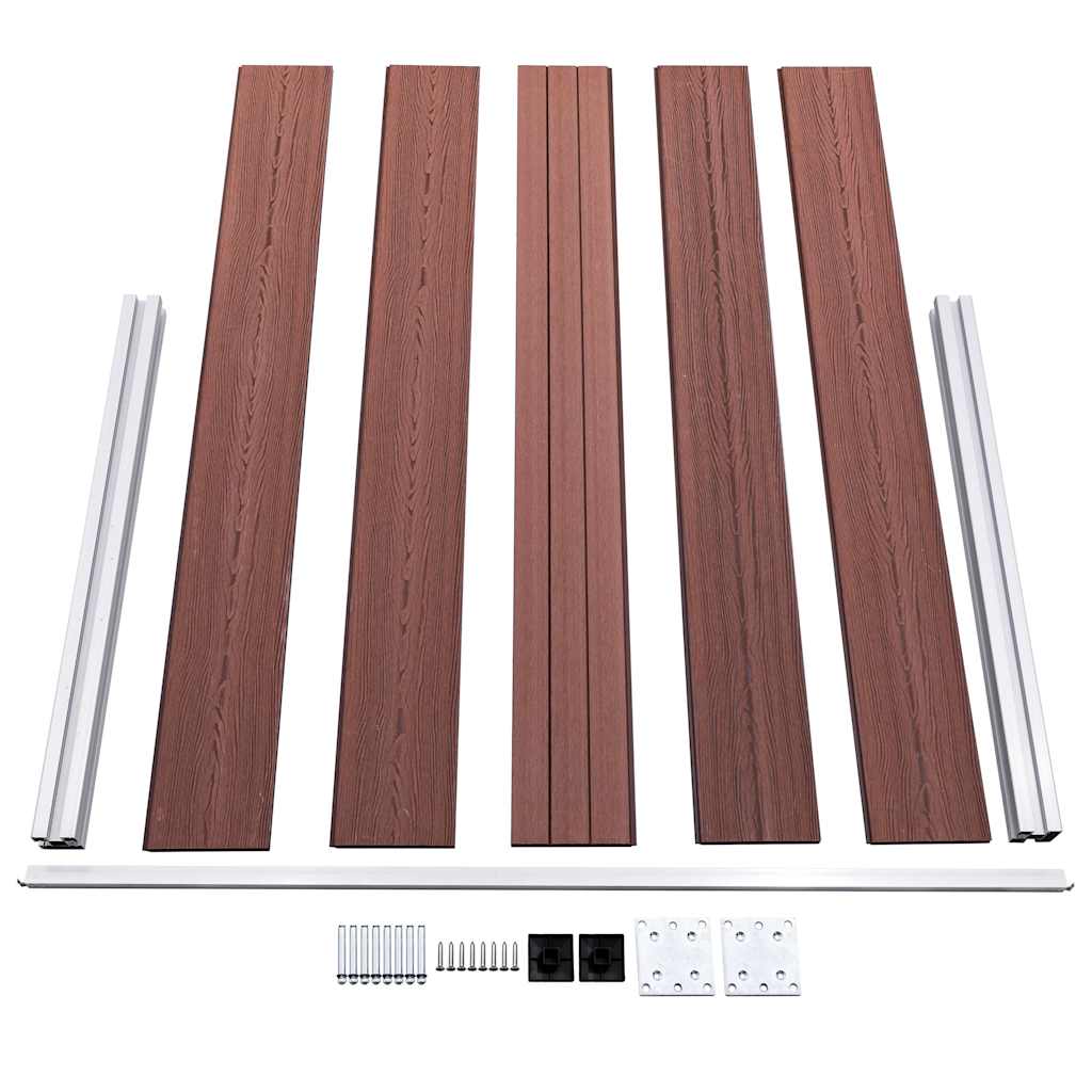 vidaXL Garden Fence WPC 180x105 cm Brown 6