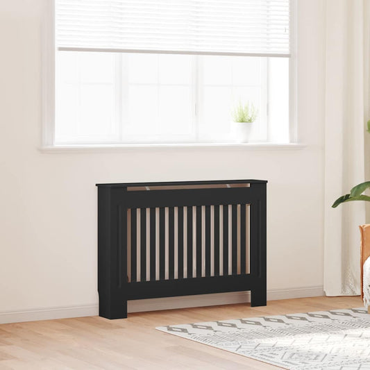Radiator Cover 112 x 19 x 81.5 cm Engineered Wood Black