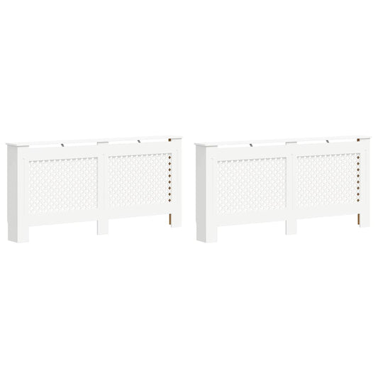 vidaXL Radiator Covers 2 pcs White 172x19x81.5 cm MDF 2