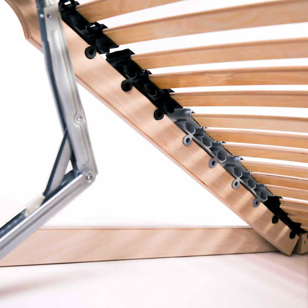 vidaXL Bed Base | Beech and Birch | Solid beech wood frame and birch slats 6