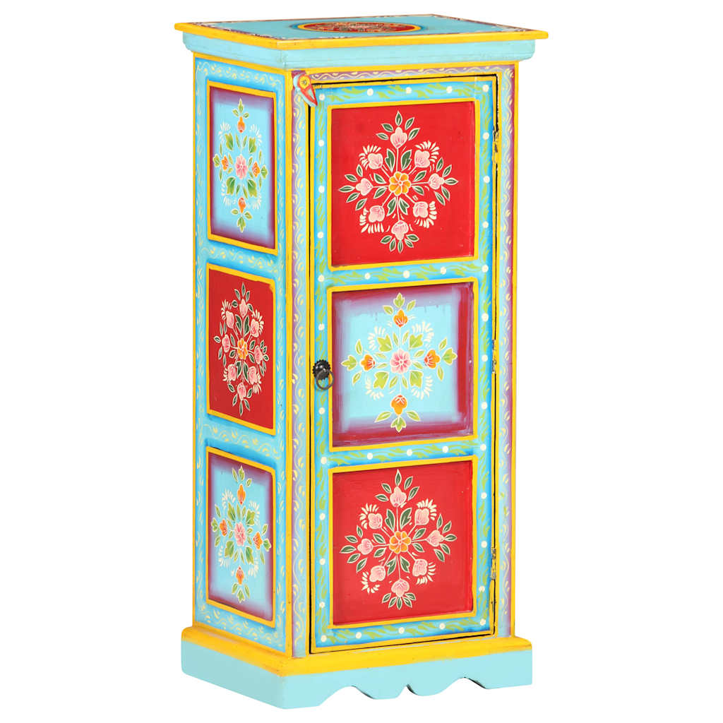 vidaXL Hand Painted Highboard 40x30x90 cm Solid Mango Wood 6