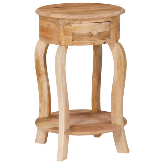 321789 vidaXL Side Table 37x37x61 cm Solid Mango Wood 2