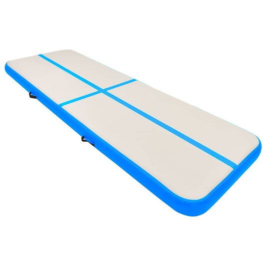 vidaXL Inflatable Gymnastics Mat with Pump 500x100x20 cm PVC Blue 2