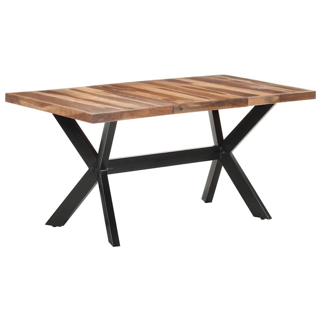 321547 vidaXL Dining Table 160x80x75 cm Solid Wood with Honey Finish 6
