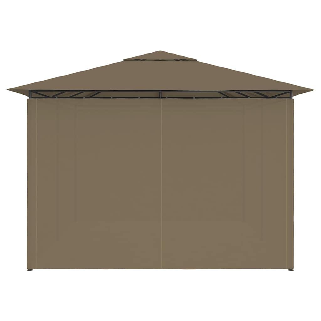 vidaXL Garden Marquee with Curtains 4x3 m Taupe 180 g/m² 6