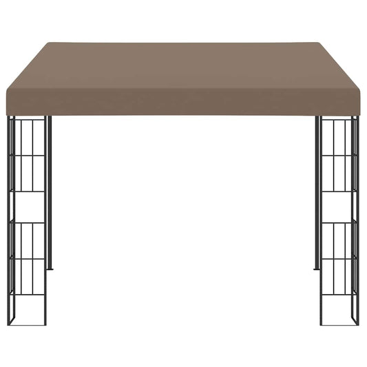 vidaXL Wall-mounted Gazebo 3x3 m Taupe Fabric 2