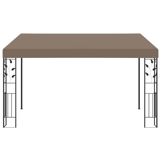 312266 vidaXL Wall-mounted Gazebo 4x3x2,5 m Taupe 2