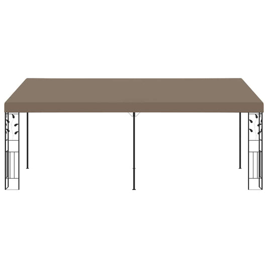 312267 vidaXL Wall-mounted Gazebo 6x3x2,5 m Taupe 2
