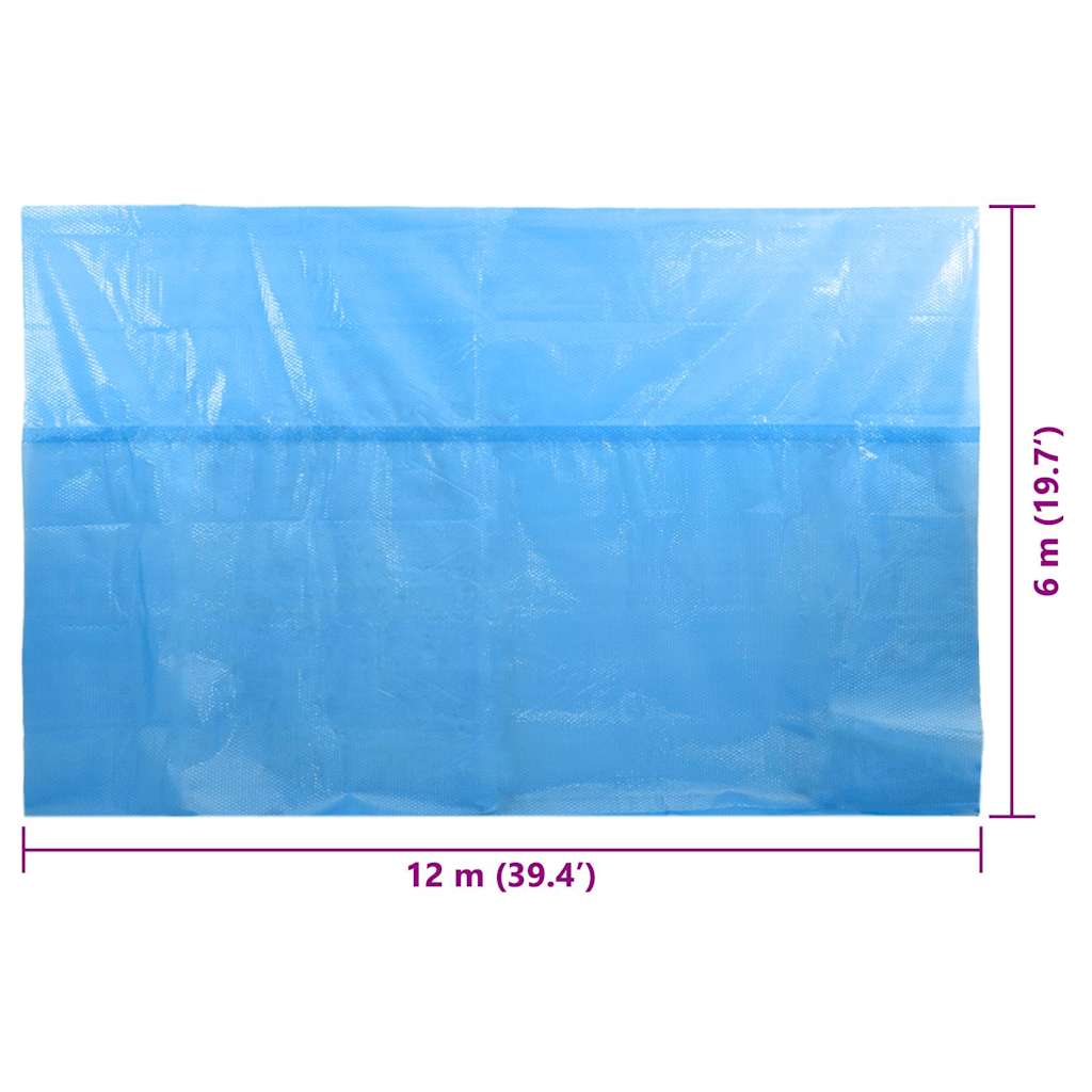 92962 vidaXL Rectangular Pool Cover 1200x600 cm PE Blue 6