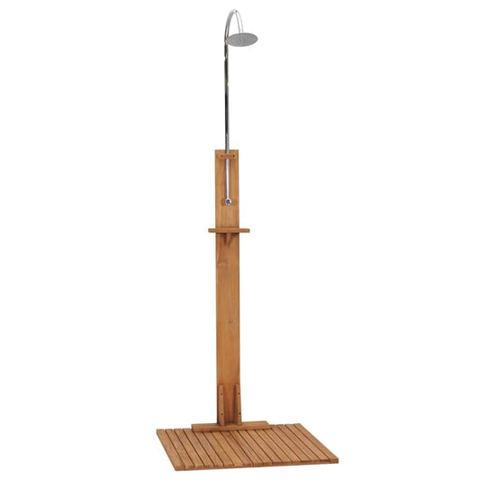 vidaXL Garden Shower 75x75x210 cm Solid Teak Wood 2