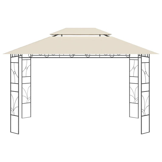 vidaXL Gazebo 4x3x2.7 m Cream 160 g/m² 2