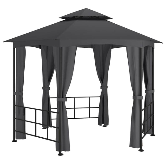 Gazebo with Sidewalls 3,1x2,7 m Anthracite