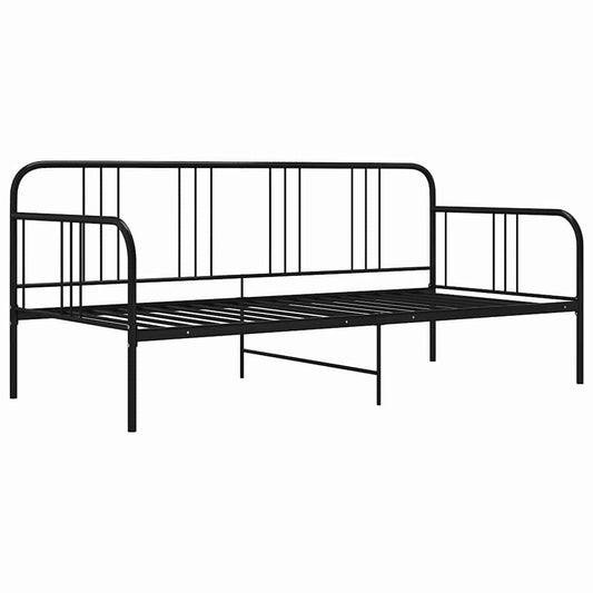 Sofa Bed Frame without Mattress Metal 90x200 cm Black