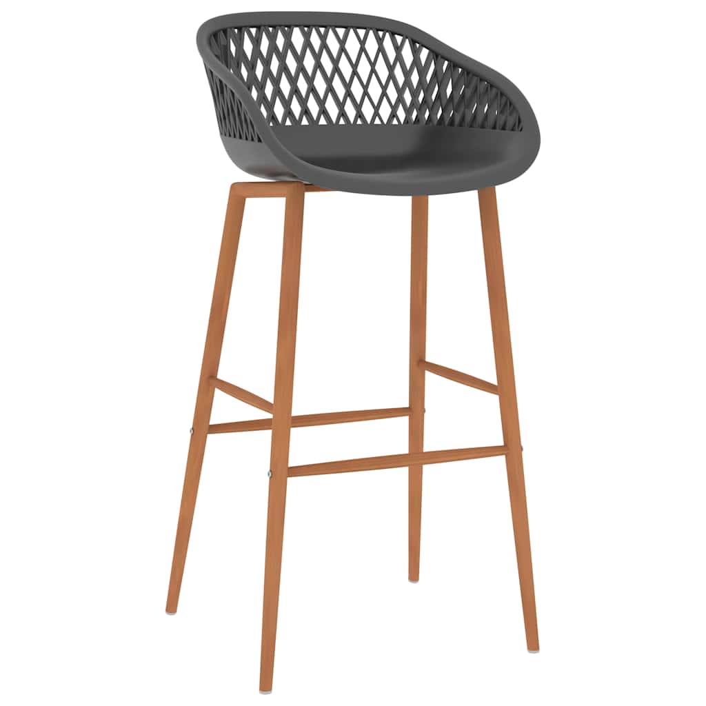 vidaXL 5 Piece Bar Set Black and Grey 6