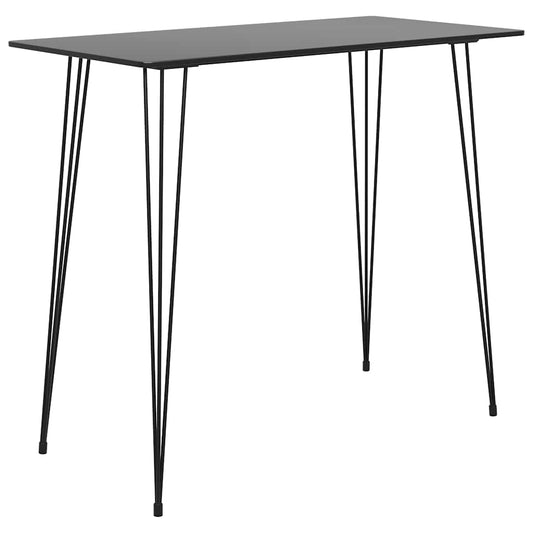 vidaXL Bar Set | Black | MDF | Standard | Footrest | Bar Set | Rectangular 2