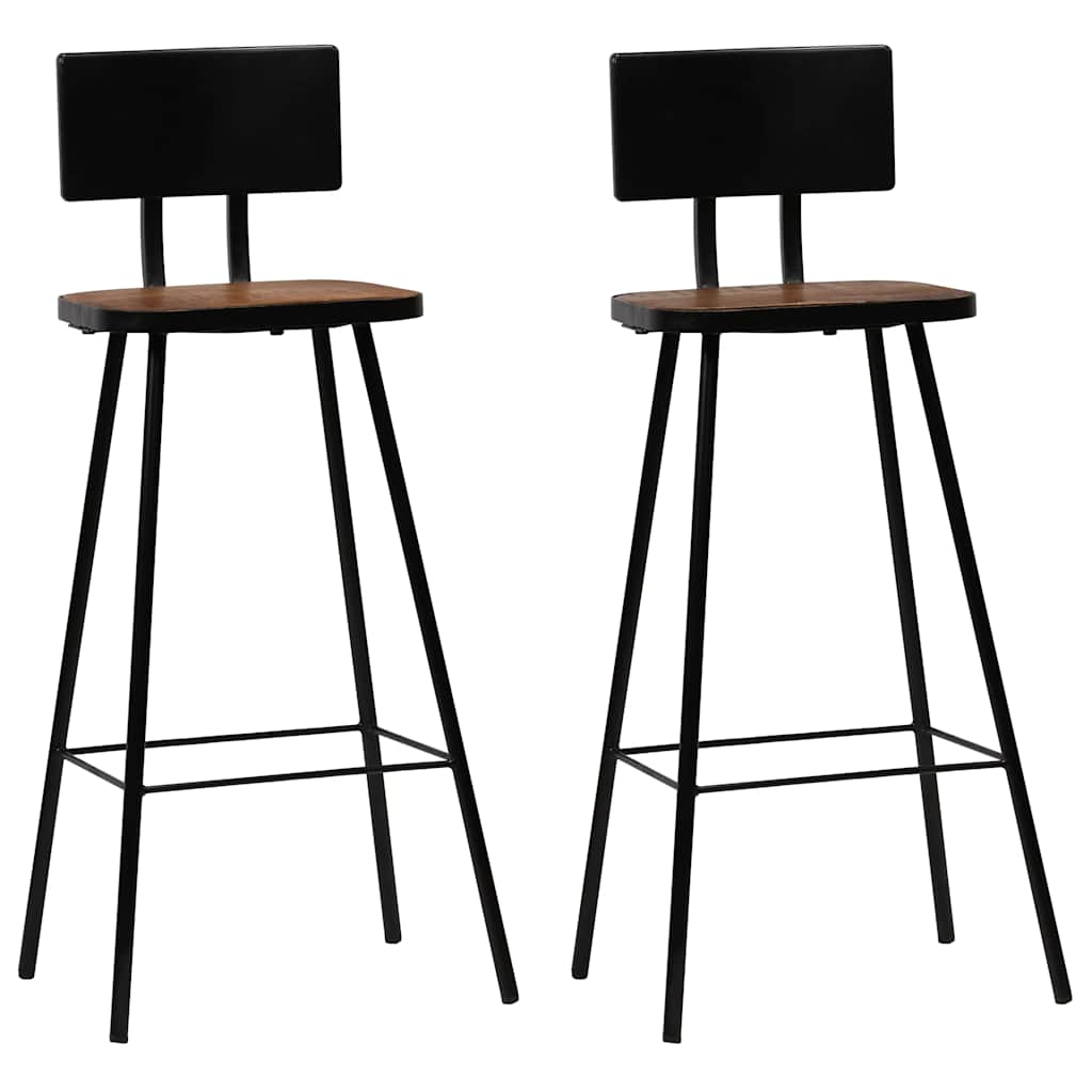 vidaXL Bar Set | Black | MDF | Standard | Footrest | Bar Set | Rectangular 6