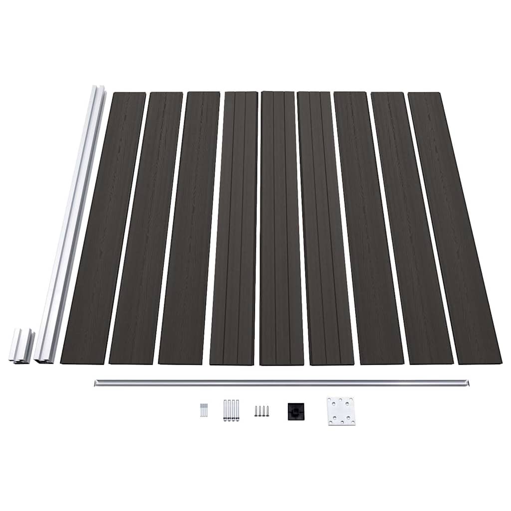 148973 vidaXL Fence Panel WPC 175x186 cm Black 6