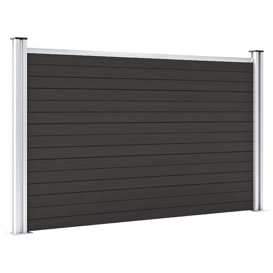 vidaXL Fence Panel WPC 180x105 cm Black 2