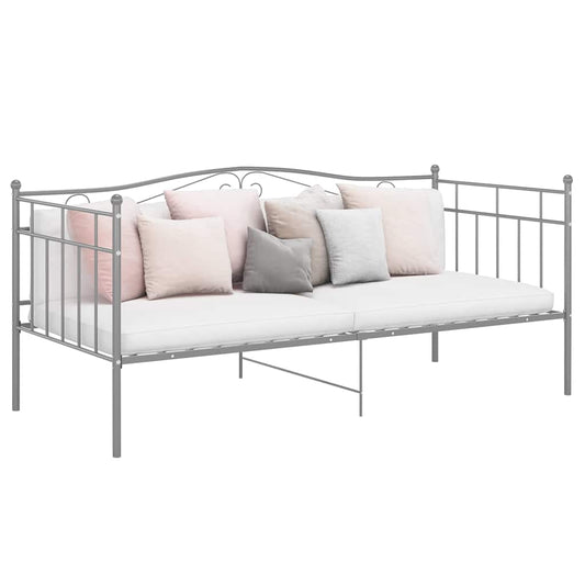 Sofa Bed Frame without Mattress Metal 90x200 cm Grey