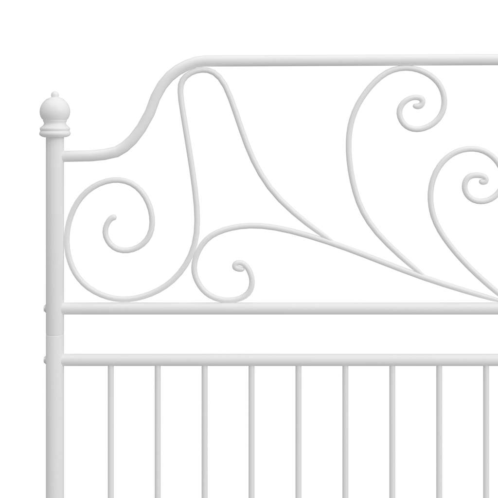Bed Frame without Mattress Metal White 140 x 200 cm