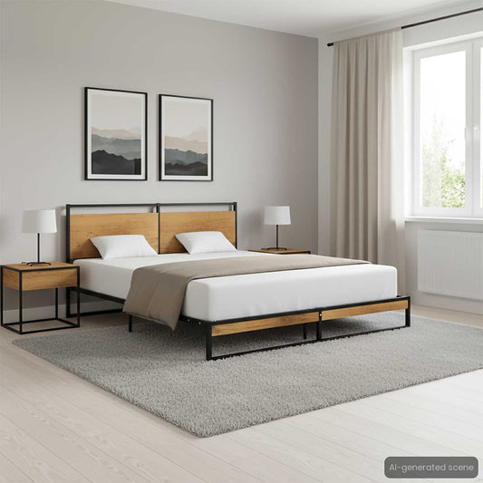 Bed Frame without Mattress Metal 160 x 200 cm