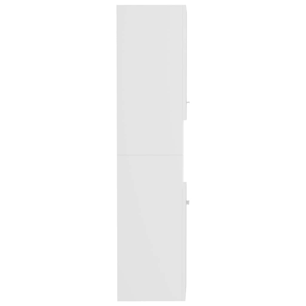 Bathroom Cabinet 30x30x130 cm Engineered Wood White