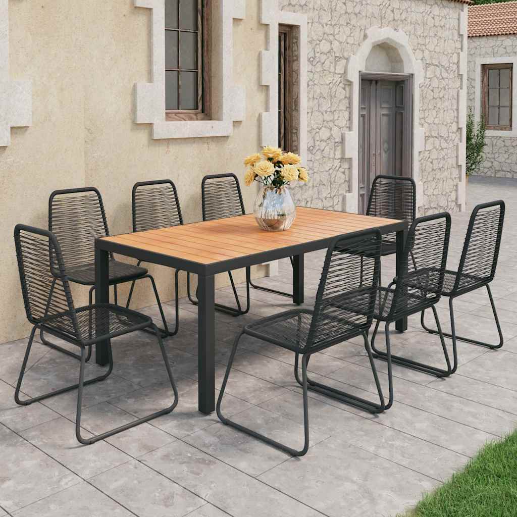 vidaXL 5 Piece Garden Dining Set PVC Rattan