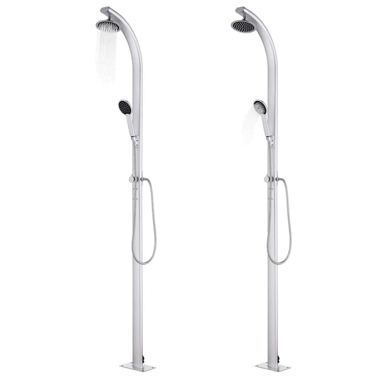 vidaXL Garden Shower 215 cm Aluminium 2