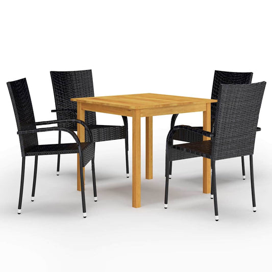 3 Piece Garden Dining Black 4