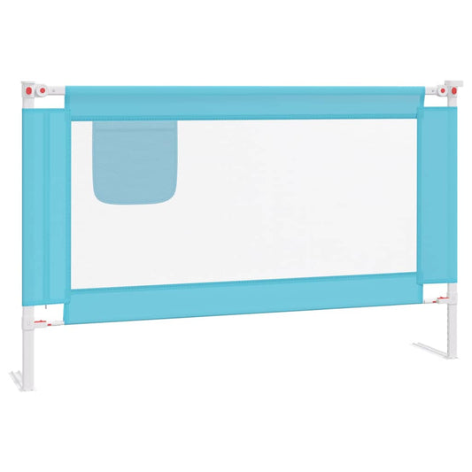 vidaXL Toddler Safety Bed Rail Blue 120x25 cm Fabric 2